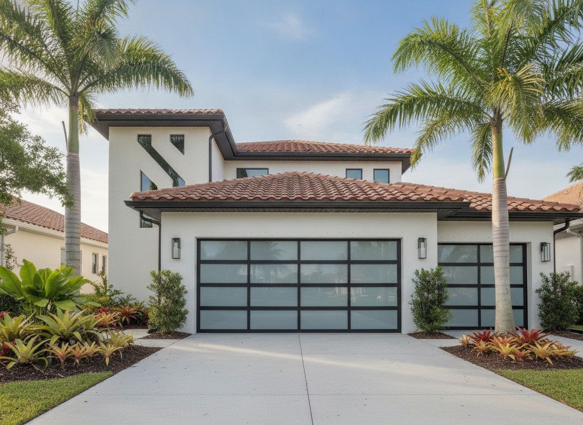 Flush-panel impact garage door