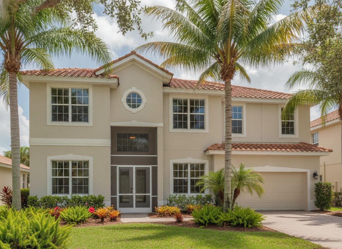 Two-story home with new impact windows