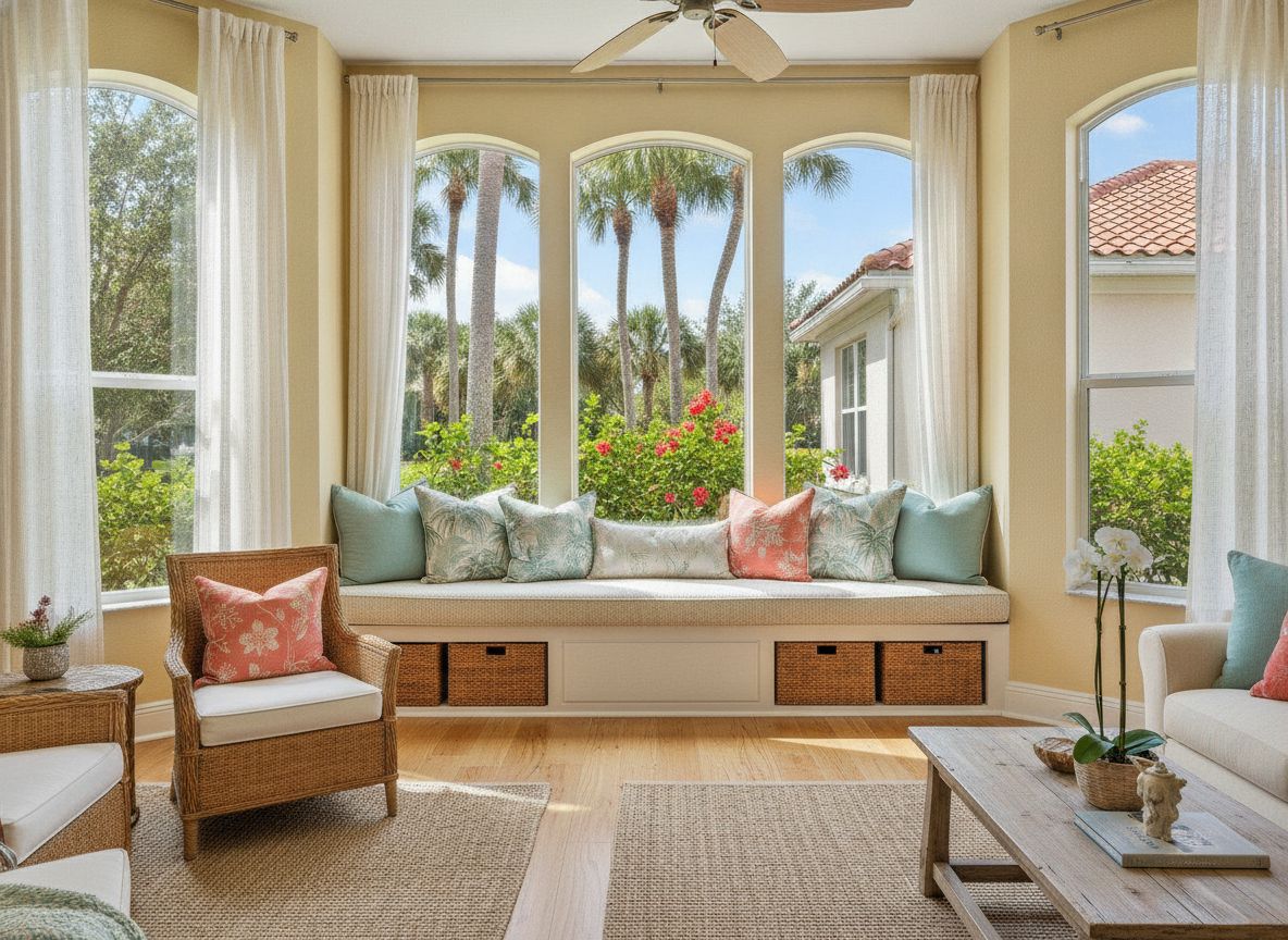 Bay window with interior seating